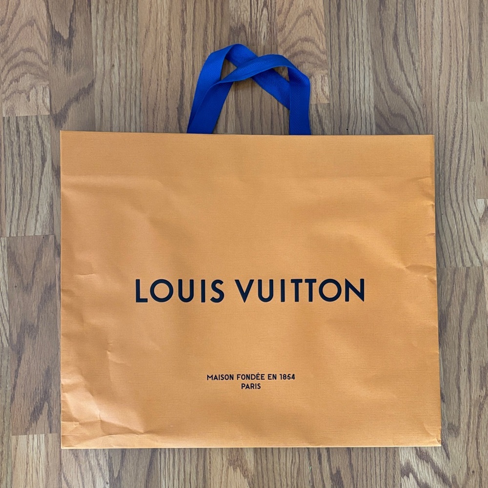 Louis Vuitton Tangerine Bag and Box with Royal Blue Handles